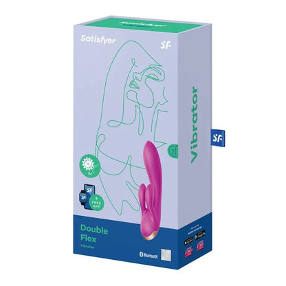 Satisfyer Rechargeable Double Flex Rabbit Vibrator with App Control - Violet