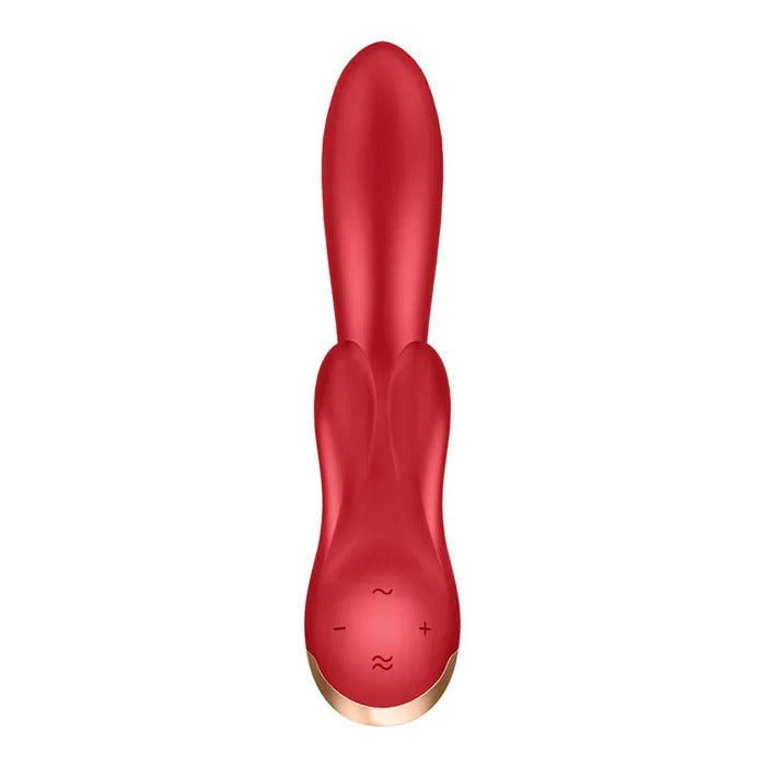 Satisfyer Rechargeable Double Flex Rabbit Vibrator with App Control - Red