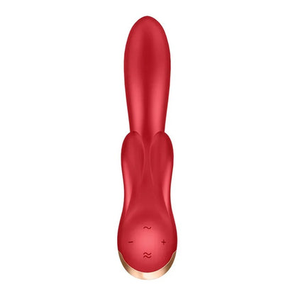 Satisfyer Rechargeable Double Flex Rabbit Vibrator with App Control - Red