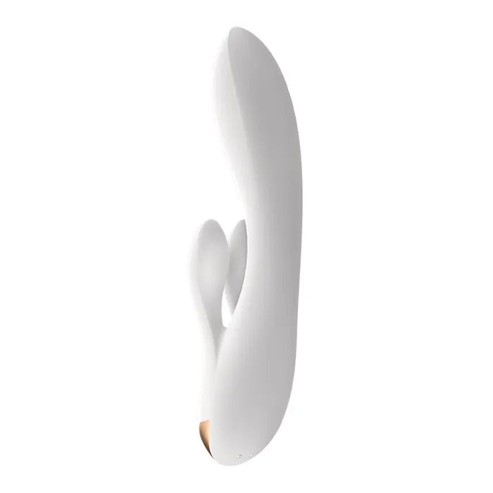 Satisfyer Rechargeable Double Flex Rabbit Vibrator with App Control - White