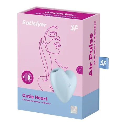 Satisfyer Cutie Heart Air Pulse Clitoral Stimulator - Blue