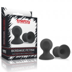 Lovetoy Products Bondage Fetish Silicone Comfort Nipple Suckers - Black