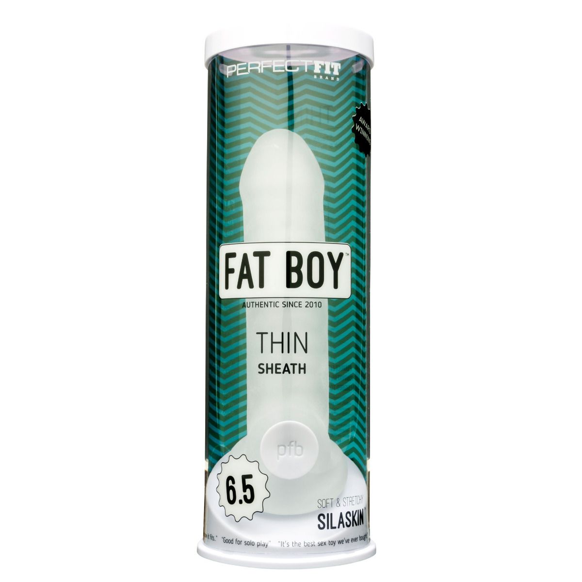 PerfectFit Brand Fat Boy Thin Sheath 6.5" - Clear