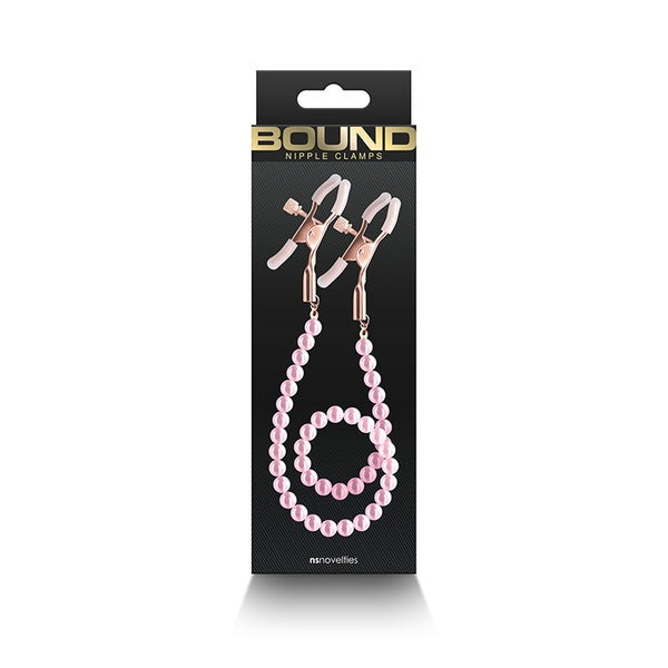 NS Novelties DC1 Bound Nipple Clamps - Pink