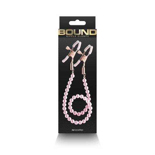 NS Novelties DC1 Bound Nipple Clamps - Pink