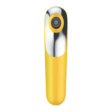 Satisfyer Dual Love Rechargeable Air Pulse Vibrator with App Control - Yellow