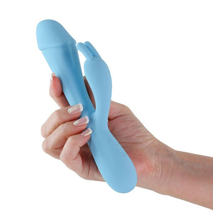 NS Novelties Scarlett Rechargeable Rabbit Vibe - Light Blue