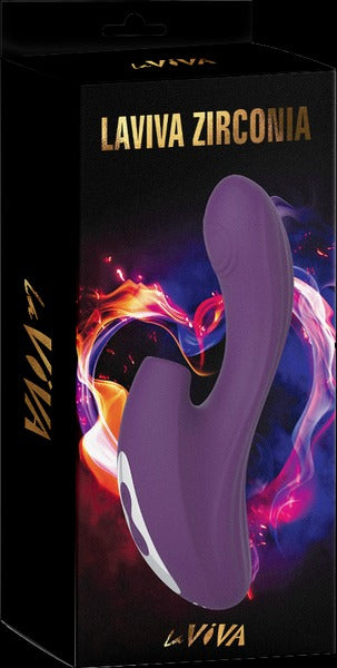 La ViVA Zirconia Rechargeable Sucking &amp; Vibrating Stimulator- Purple