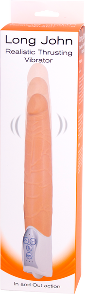 Seven Creations Long John Realistic Thrusting Vibrator - Light