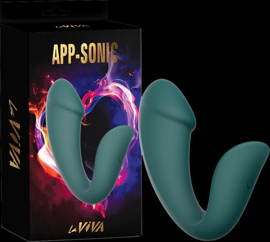 La ViVA App Sonic Rechargeable Vibrating Vibrator - Teal