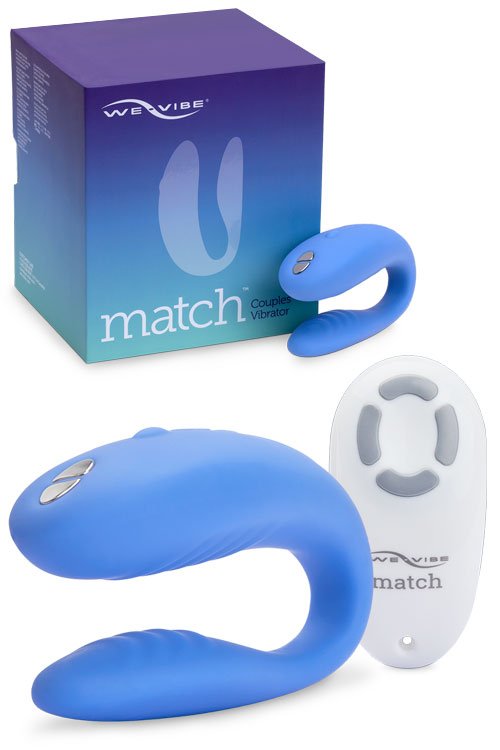 We-Vibe Match Rechargeable Couples Vibrator with Remote Control - Blue