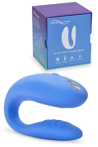 We-Vibe Match Rechargeable Couples Vibrator with Remote Control - Blue