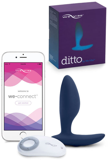 We-Vibe Ditto Vibrating Butt Plug with Remote & App - Midnight Blue