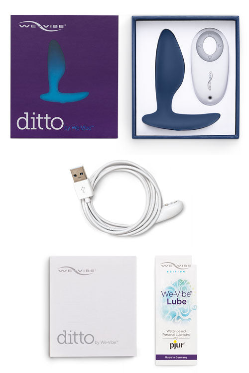 We-Vibe Ditto Vibrating Butt Plug with Remote & App - Midnight Blue