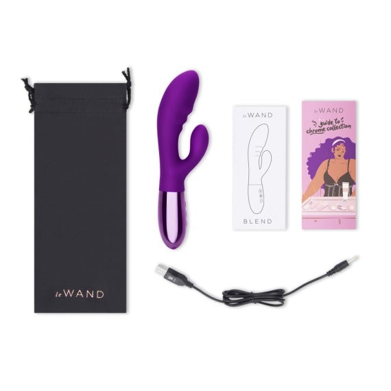 Le Wand Blend Double Motor Rabbit Rechargeable Vibrator - Dark Cherry