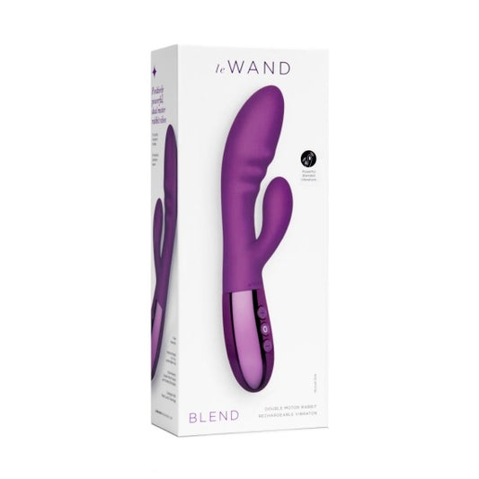 Le Wand Blend Double Motor Rabbit Rechargeable Vibrator - Dark Cherry