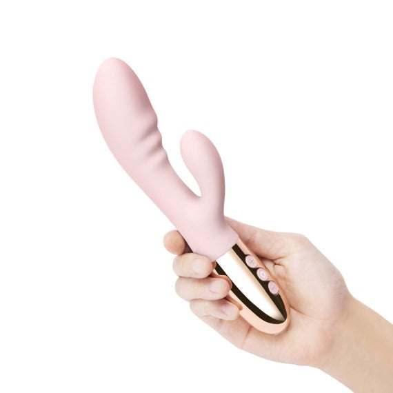 Le Wand Blend Double Motor Rabbit Rechargeable Vibrator - Rose Gold