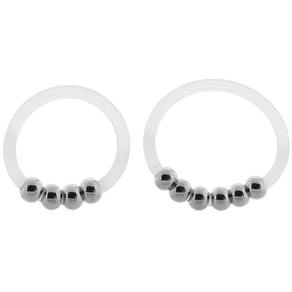 CalExotics Steel Beaded Silicone Ring Set 2pk