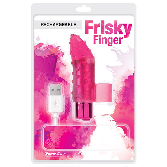 BMS Frisky Finger Rechargeable Finger Vibrator - Pink