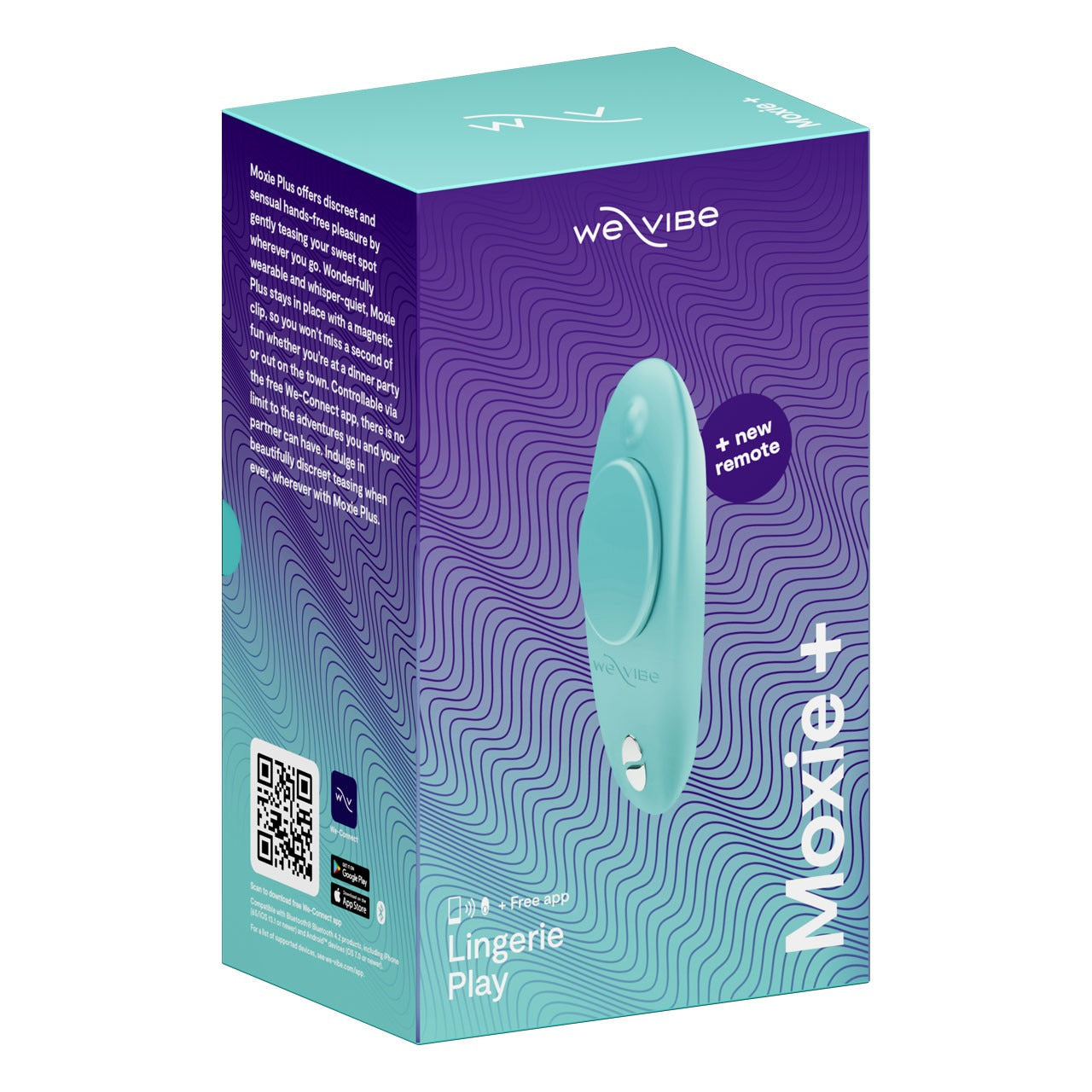 We Vibe Moxie+ Wearable Clitoral Stimulator with App and Remote Control - Teal