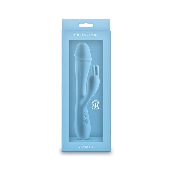 NS Novelties Scarlett Rechargeable Rabbit Vibe - Light Blue