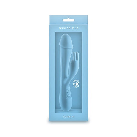 NS Novelties Scarlett Rechargeable Rabbit Vibe - Light Blue