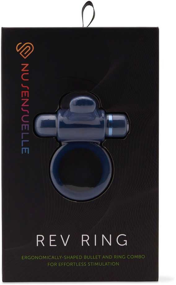 Nu Sensuelle Silicone Rechargeable Bullet Ring - Navy