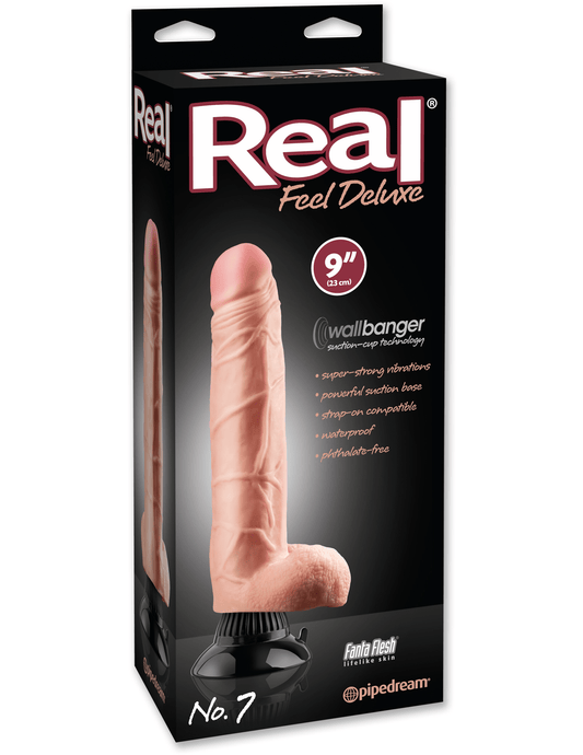 Pipedream Real Feel Deluxe No.7 - 9" Suction Cup Vibrating Dong