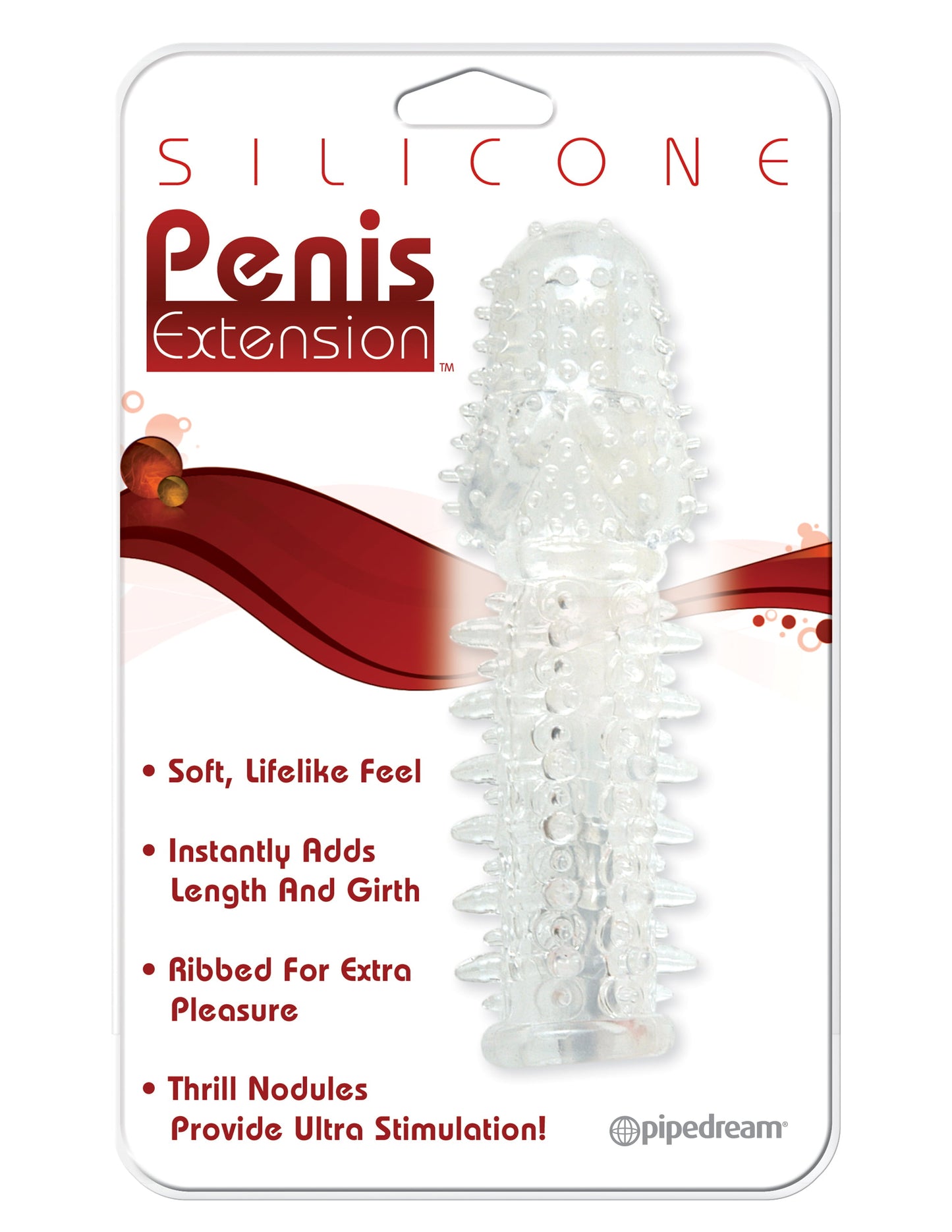 Pipedream Silicone Penis Extension - Clear