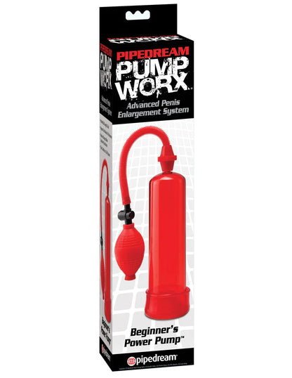 Pipedream Pump Worx Beginners Power Cock Pump - Red