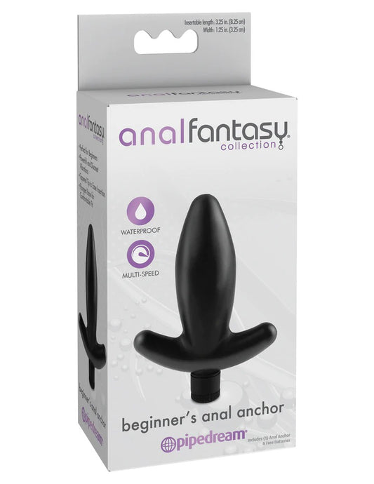 Pipedream Anal Fantasy Collection Vibrating Beginner's Anal Anchor - Black