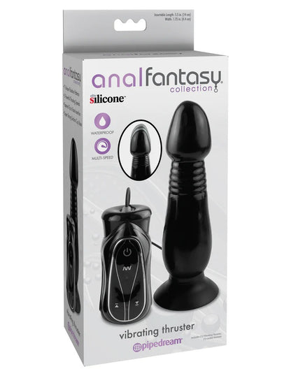 Pipedream Anal Fantasy Collection Vibrating Thruster Anal Plug - Black