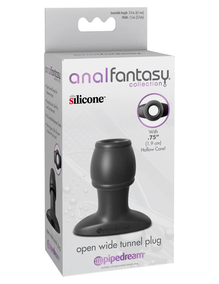 Pipedream Anal Fantasy Collection Open Wide Tunnel Plug - Black