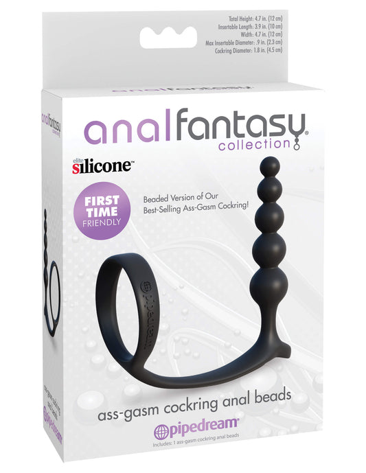 Pipedream Anal Fantasy Collection Ass-Gasm Cockring Anal Beads