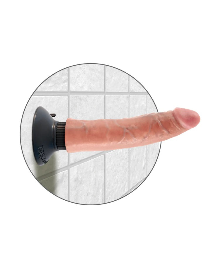 Pipedream King Cock 7" Vibrating Cock - Light