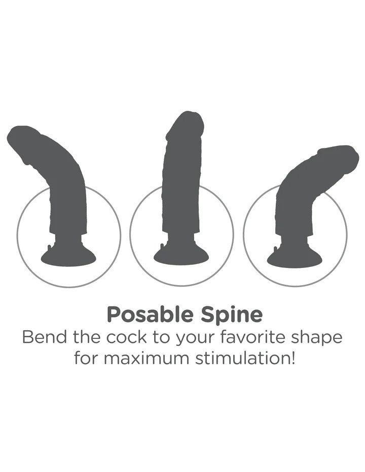 Pipedream King Cock 7" Vibrating Cock - Light