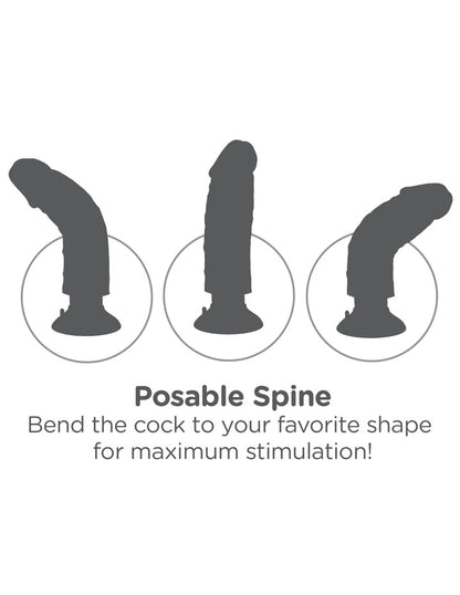 Pipedream King Cock 7" Vibrating Cock - Light