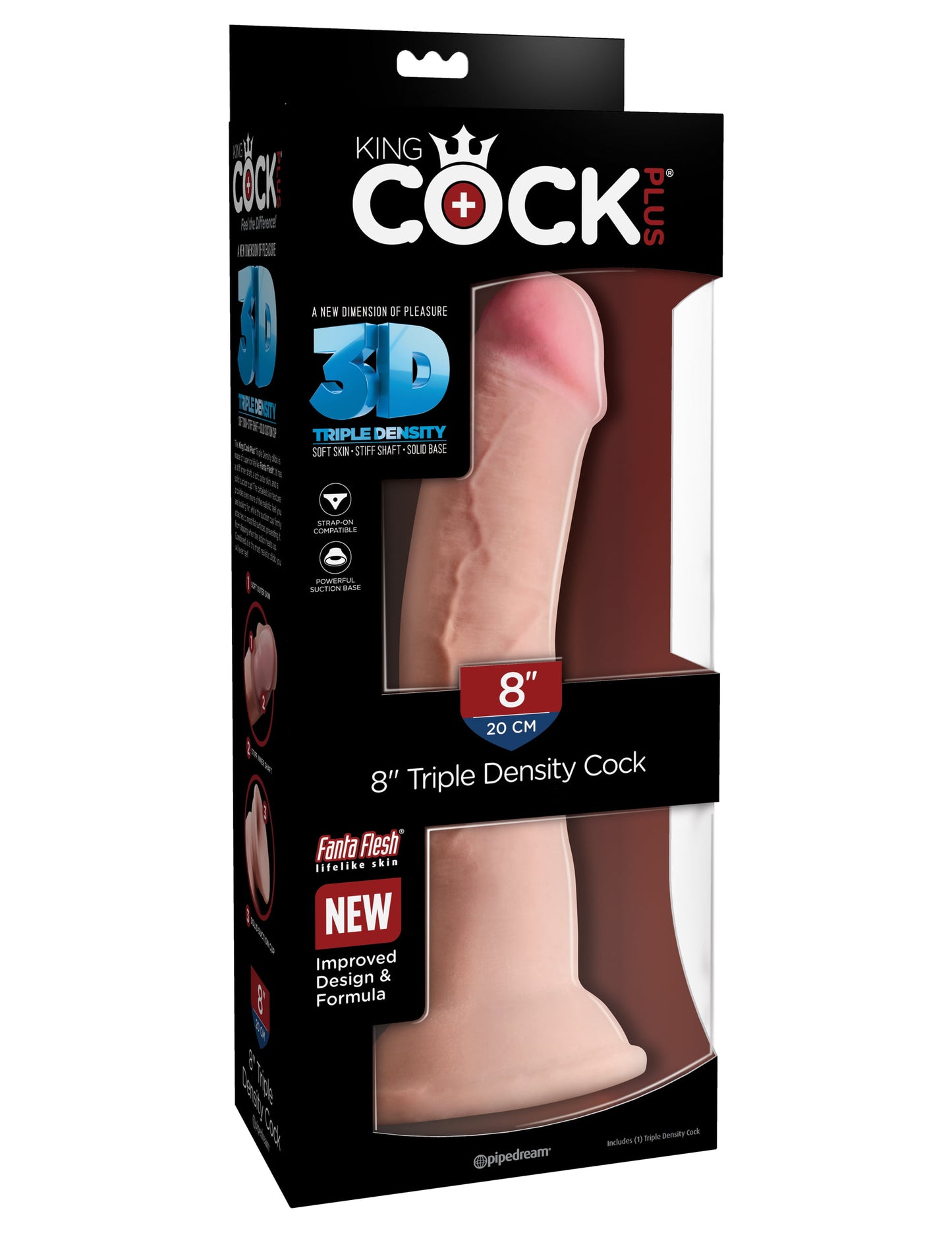 Pipedream King Cock Plus 8" Triple Density Cock