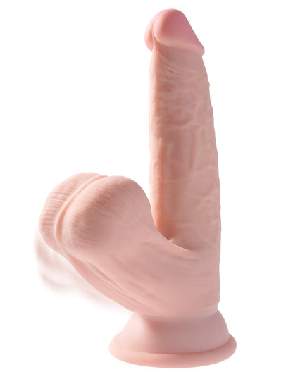 Pipedream King Cock Plus 6" Triple Density Cock with Swinging Balls - Light