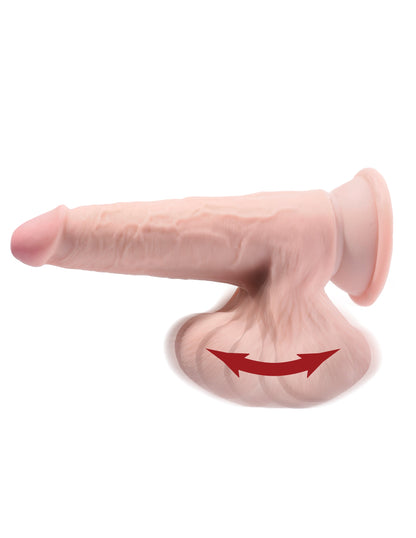 Pipedream King Cock Plus 6" Triple Density Cock with Swinging Balls - Light