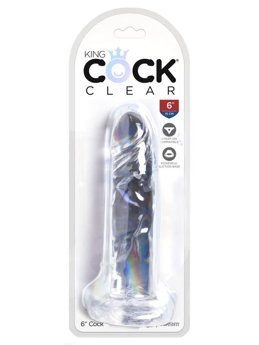 Pipedream King Cock Clear 6" Cock - Clear