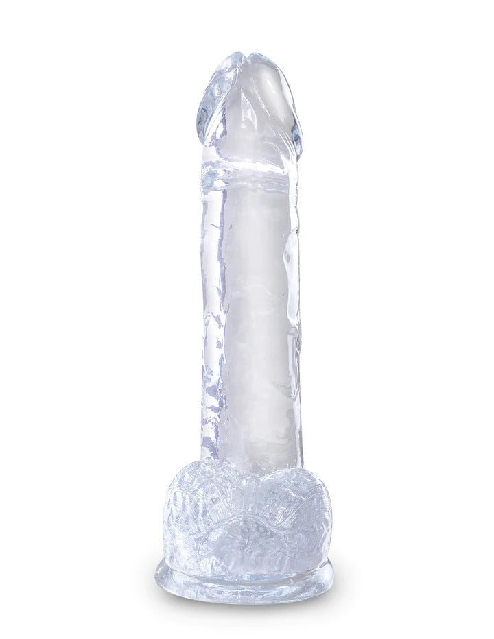 Pipedream King Cock Clear 7'' Cock with Balls - Clear