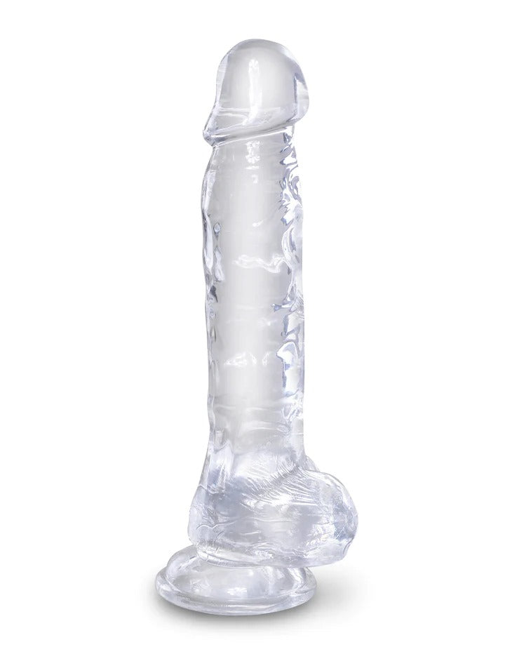 Pipedream King Cock Clear 8'' Cock with Balls - Clear