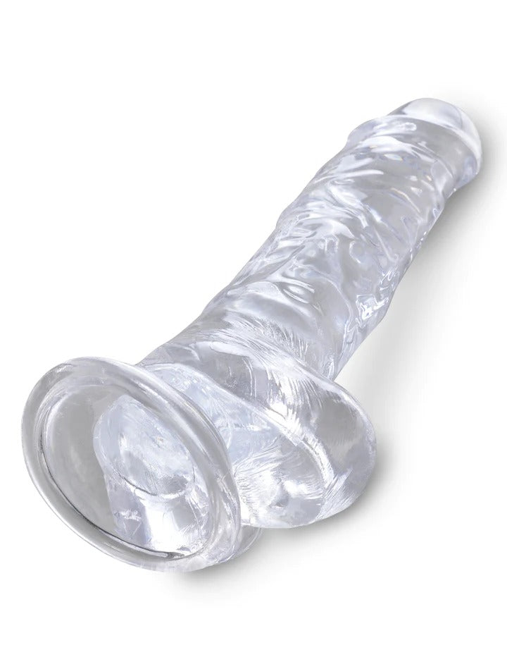 Pipedream King Cock Clear 8'' Cock with Balls - Clear