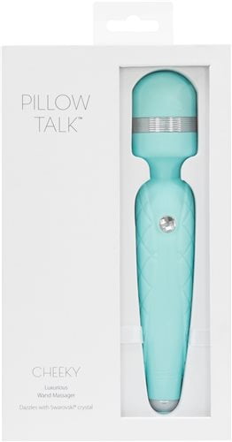 BMS Pillow Talk Cheeky Wand Massager – Clitoral Stimulator - Teal