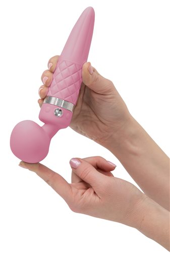 BMS Pillow Talk Sultry Rechargeable Dual Ended Warming Massager - Pink