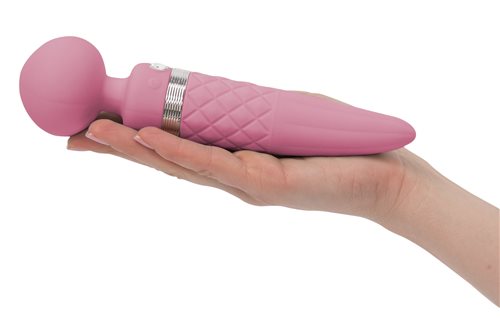 BMS Pillow Talk Sultry Rechargeable Dual Ended Warming Massager - Pink