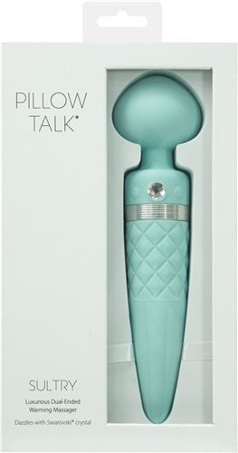 BMS Pillow Talk Sultry Dual Ended Warming Massager - Teal