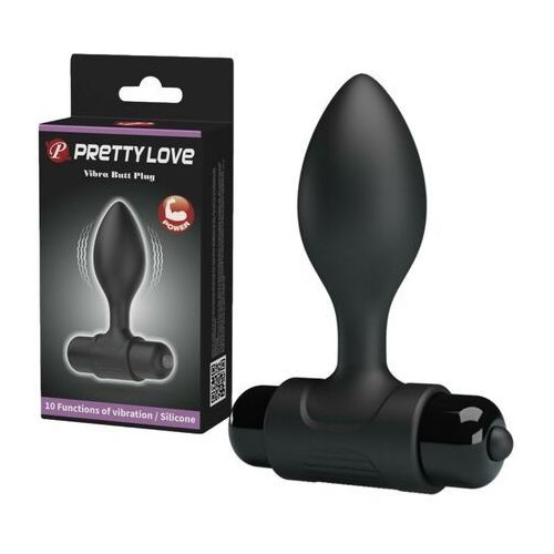 Pretty Love by Baile Vibra Vibrating Butt Plug - Black