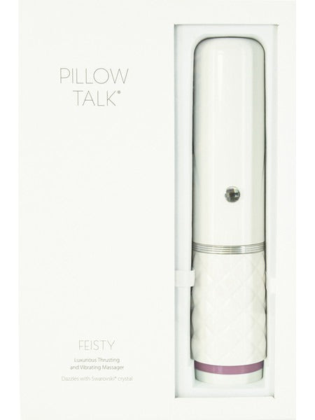 BMS Pillow Talk Feisty Pink Trusting and Vibrating Massager- Pink